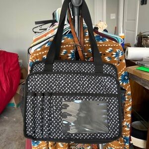 Thirty One Gifts Stylish Black and White Tote Bag